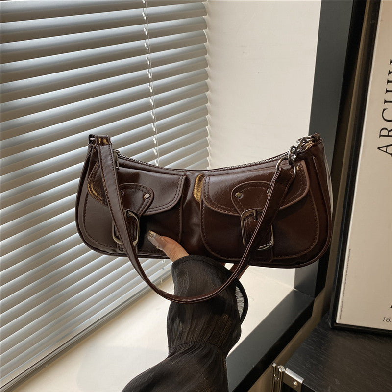 style Commute Mini Bag Simple Casual Shoulder Crossbody Square Bag Small&