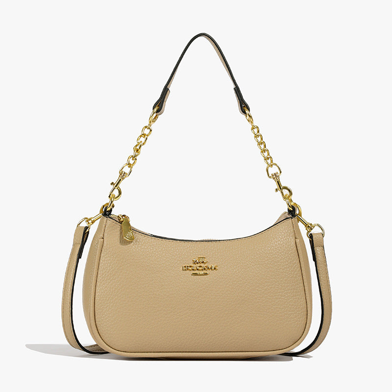 Underarm Bag Fashionable New Trendy Crossbody Shoulder Bag with Double Straps, PU Leather Texture, Women's Handbag