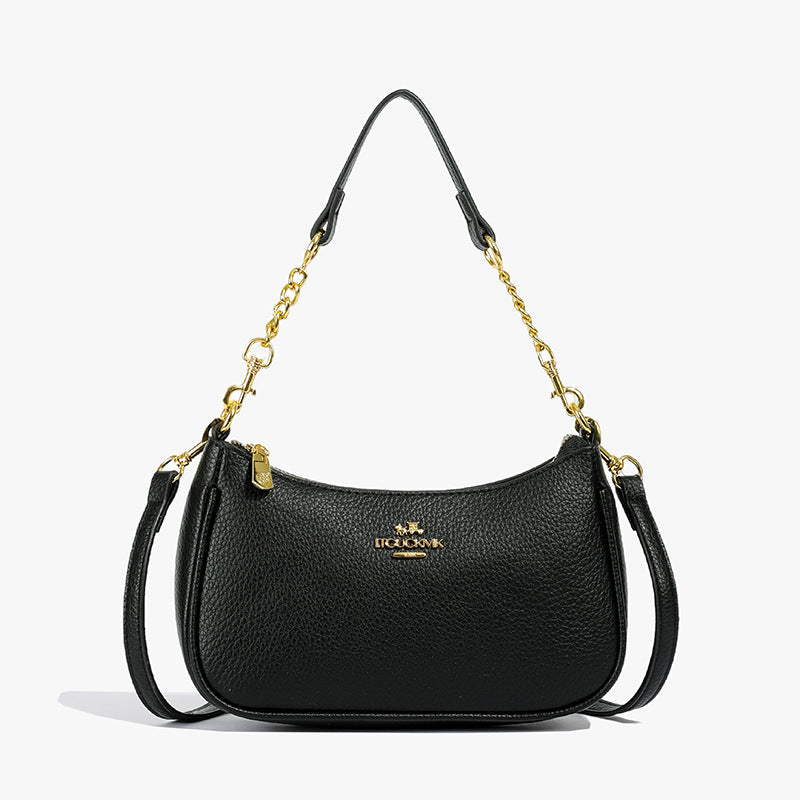 Underarm Bag Fashionable New Trendy Crossbody Shoulder Bag with Double Straps, PU Leather Texture, Women's Handbag