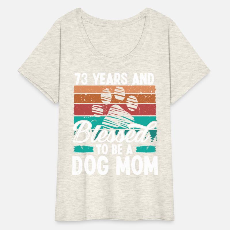 73 Year Old Dog Mom 73 Birthday Retro Dog Mother