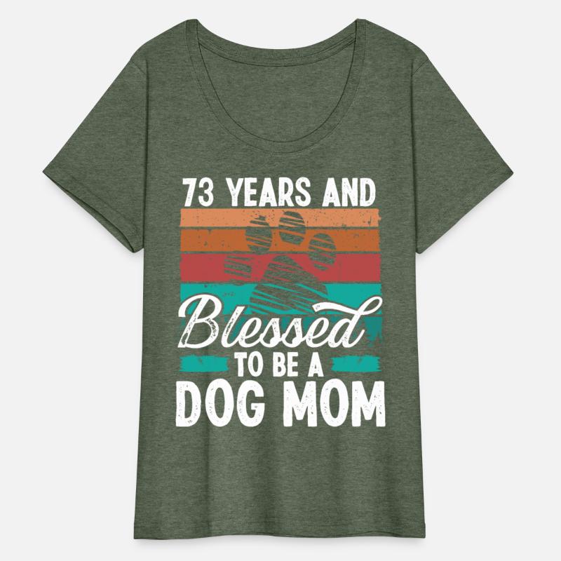 73 Year Old Dog Mom 73 Birthday Retro Dog Mother