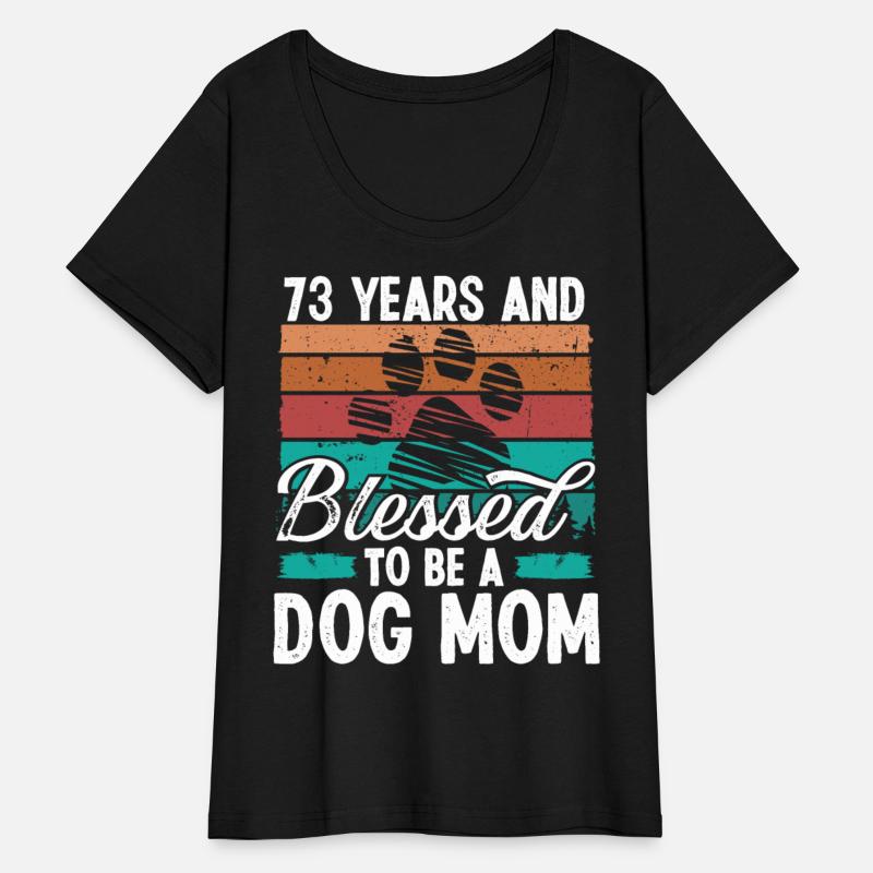 73 Year Old Dog Mom 73 Birthday Retro Dog Mother