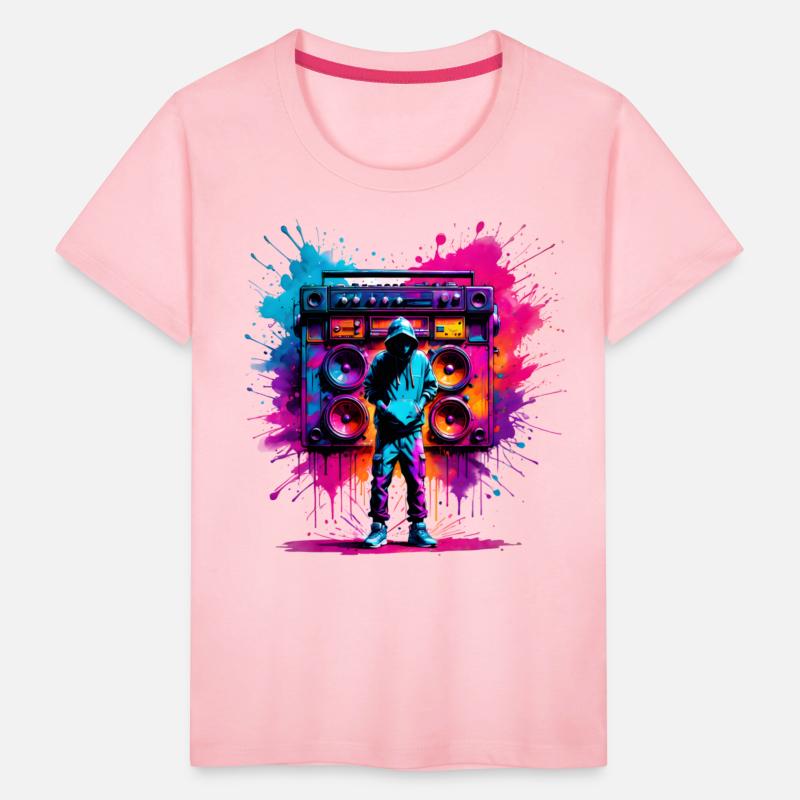 80s AI Airbrushed Music Splatter Design