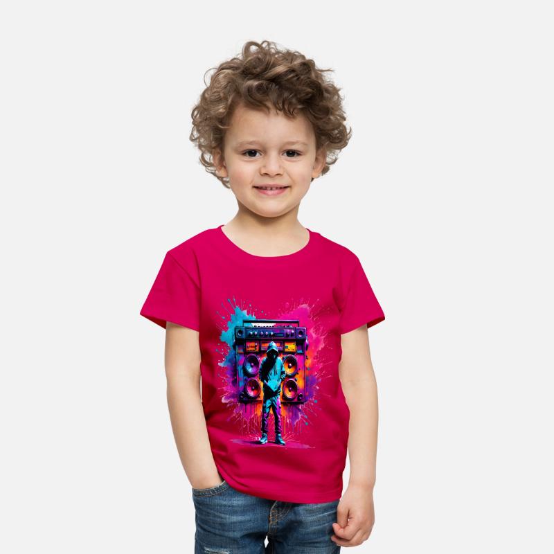 80s AI Airbrushed Music Splatter Design