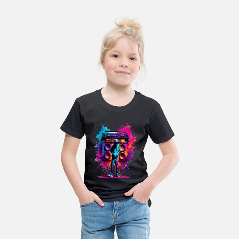 80s AI Airbrushed Music Splatter Design