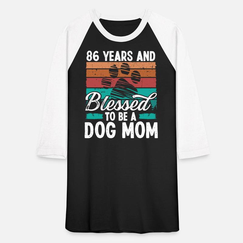 86 Year Old Dog Mom 86 Birthday Retro Dog Mother