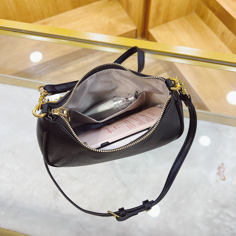 Underarm Bag Fashionable New Trendy Crossbody Shoulder Bag with Double Straps, PU Leather Texture, Women's Handbag