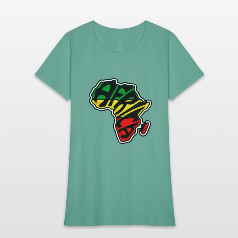 Africa green yellow red African map continent 2023