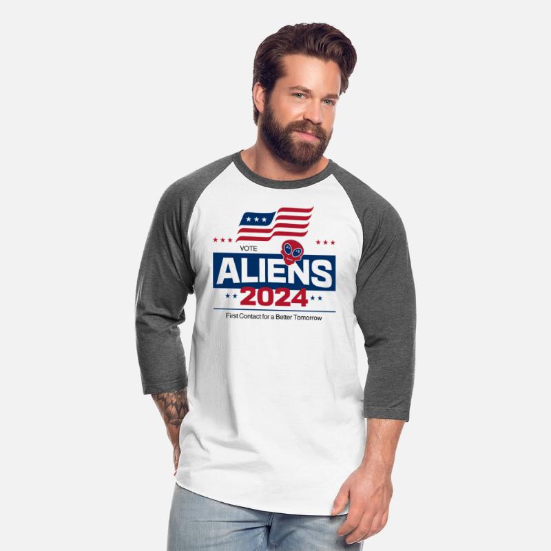 Aliens 2024 - Funny Patriotic Alien Slogan