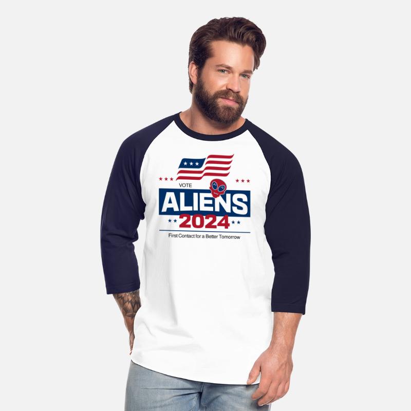 Aliens 2024 - Funny Patriotic Alien Slogan