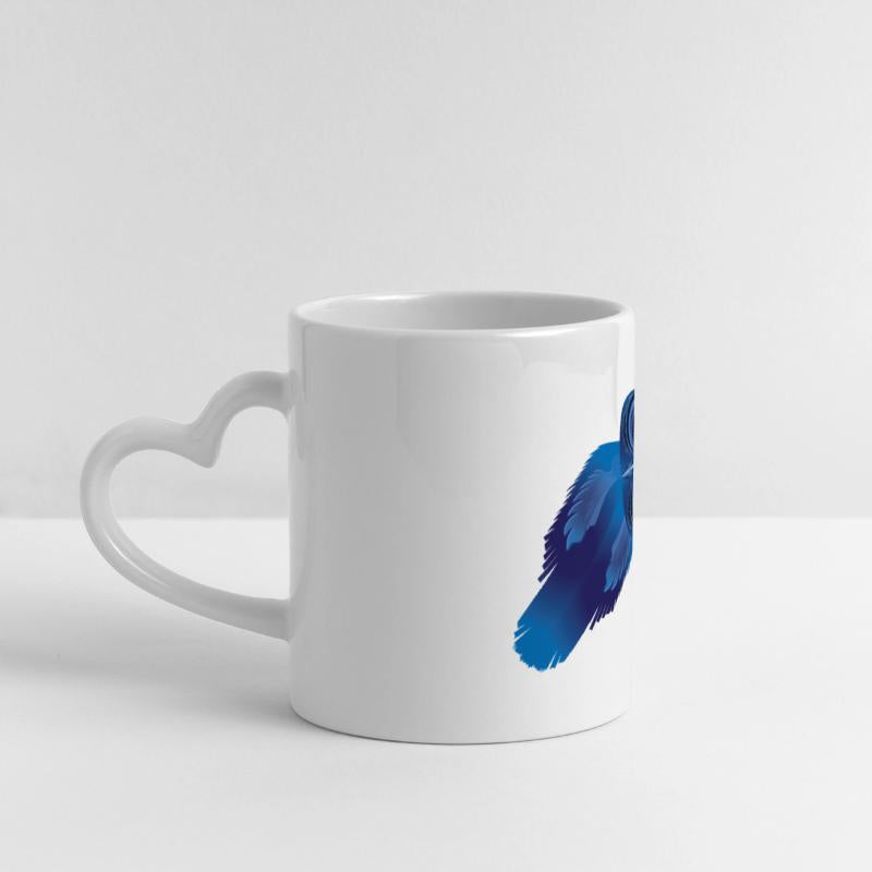 Amazing owl with a bowed head