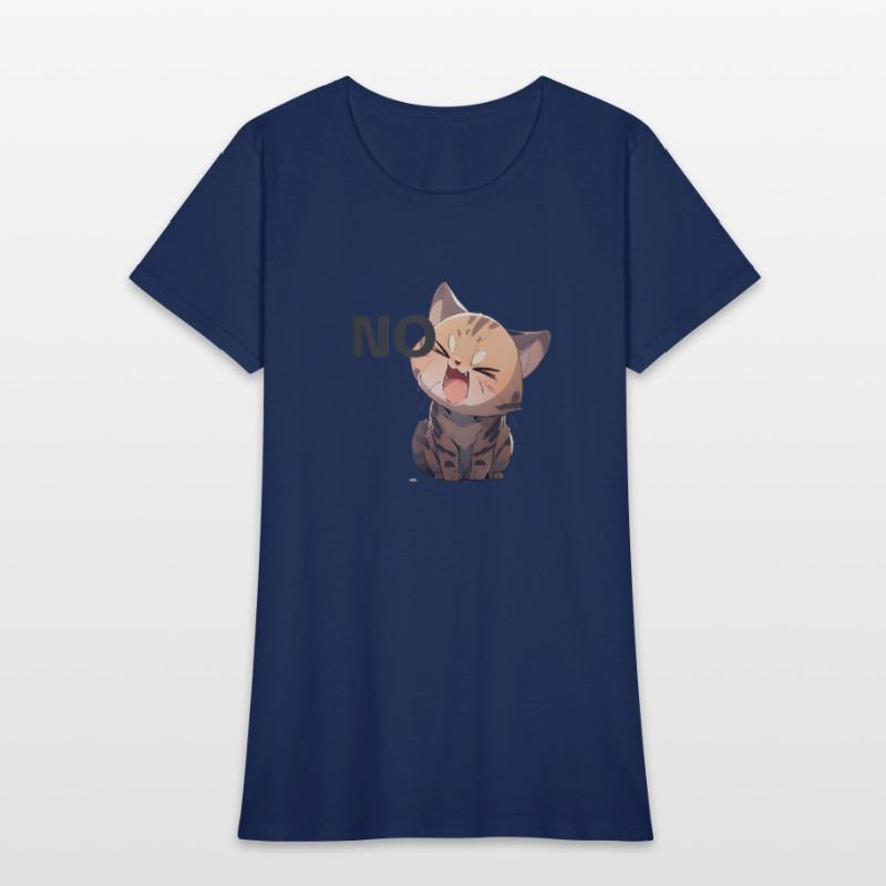 Angry Kawaii Bengal Cat kitten interjection “NO"