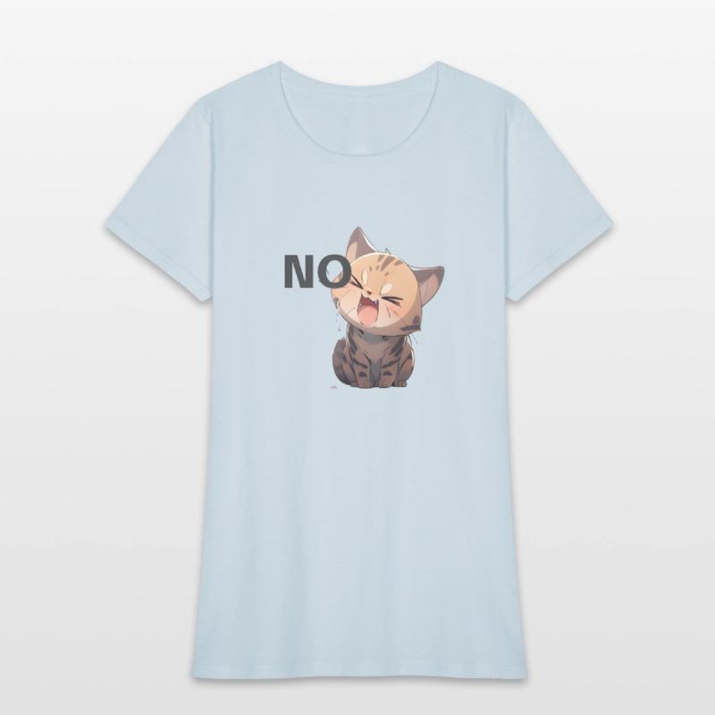 Angry Kawaii Bengal Cat kitten interjection “NO"