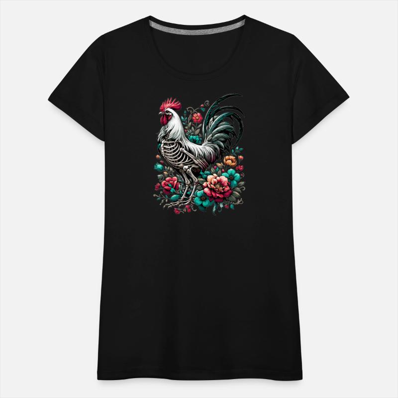 Animal Skeleton Chicken Skull Vintage Floral Chick