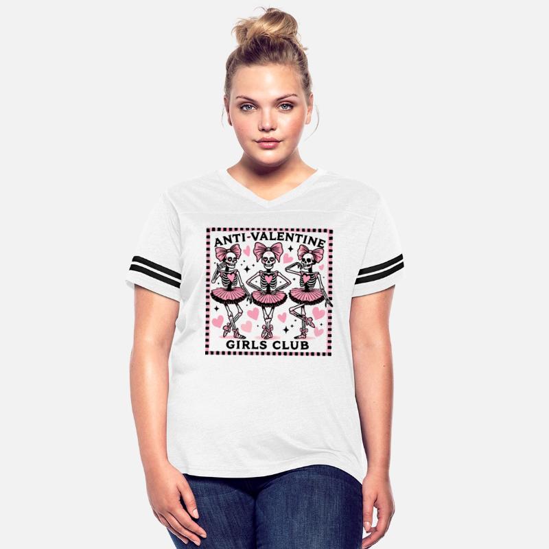 Anti-Valentine Girls Club Shirt, Funny Skeleton