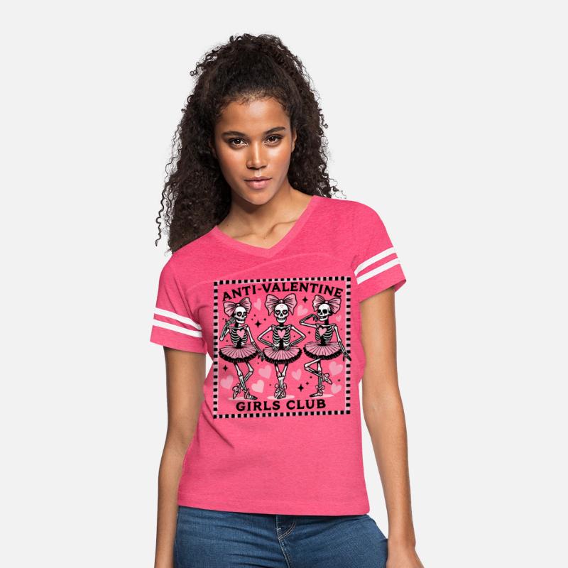 Anti-Valentine Girls Club Shirt, Funny Skeleton