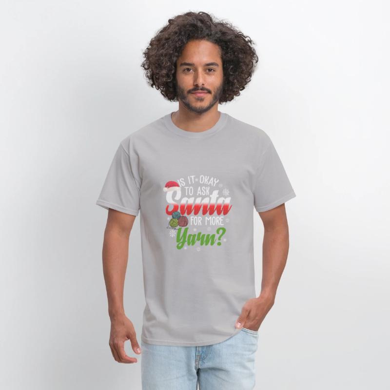 Ask Santa For More Yarn Funny Santa Christmas