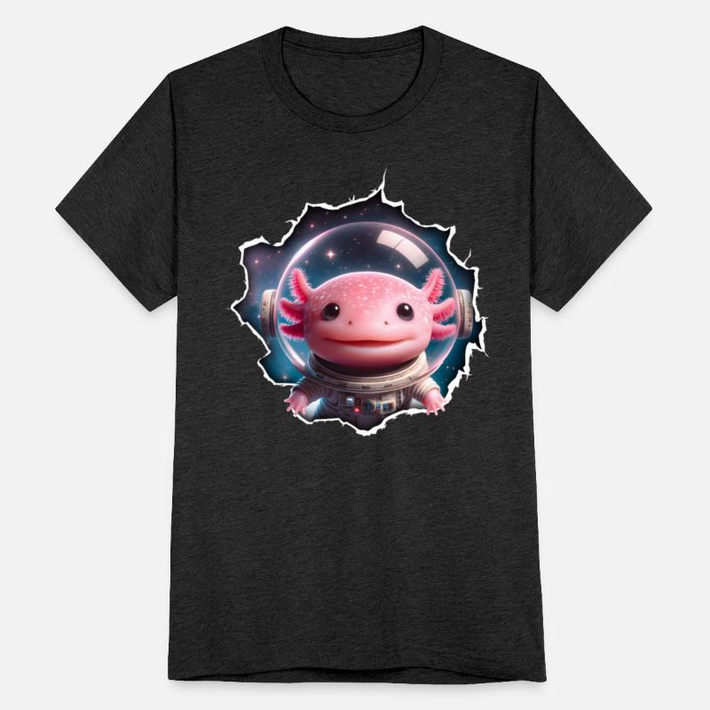 Astronaut Axolotl Torn Cloth Space