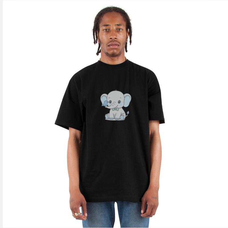 Baby Elephant Bowtie Cartoon Animal Cute Boy