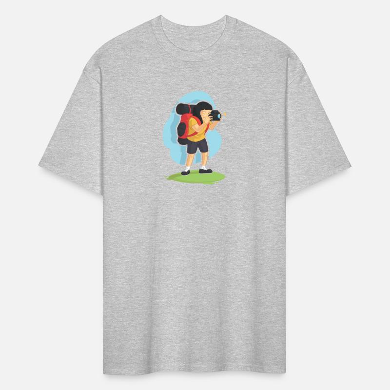 Backpacker Girl Taking Photo