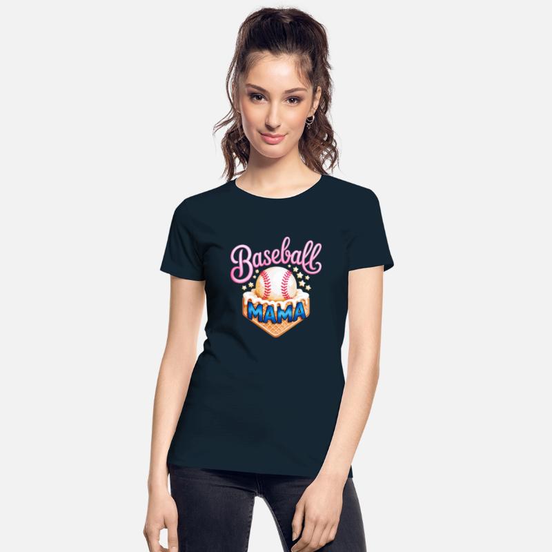 Baseball Mama Ice Cream Cone Star Sports Parent