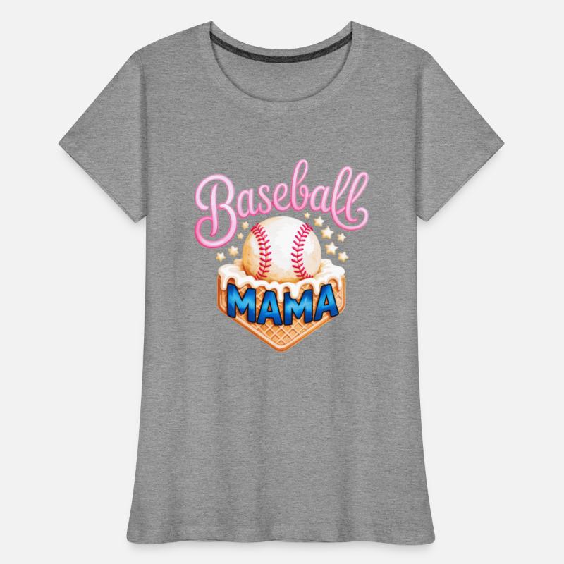 Baseball Mama Ice Cream Cone Star Sports Parent