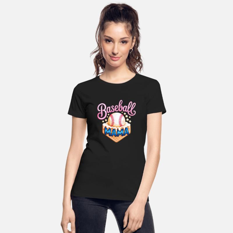 Baseball Mama Ice Cream Cone Star Sports Parent