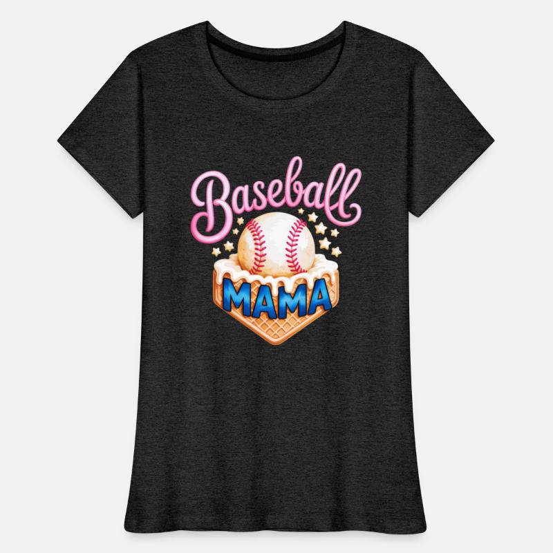 Baseball Mama Ice Cream Cone Star Sports Parent