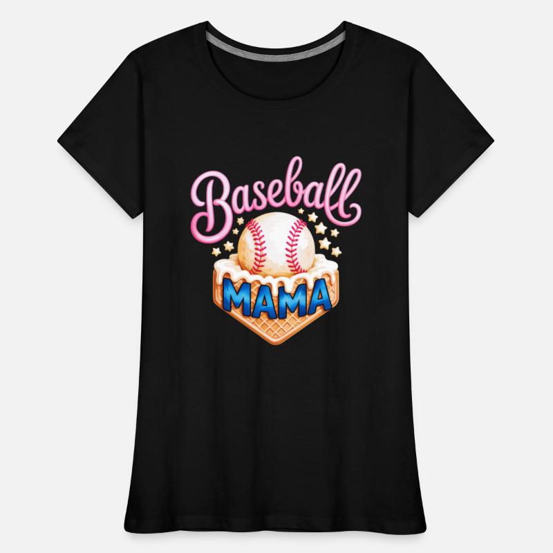 Baseball Mama Ice Cream Cone Star Sports Parent