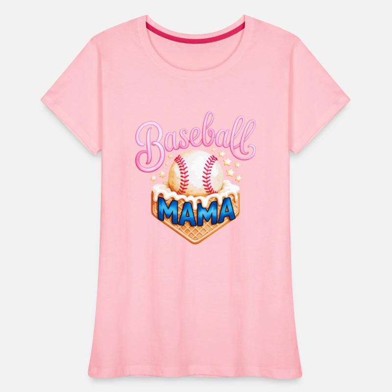 Baseball Mama Ice Cream Cone Star Sports Parent