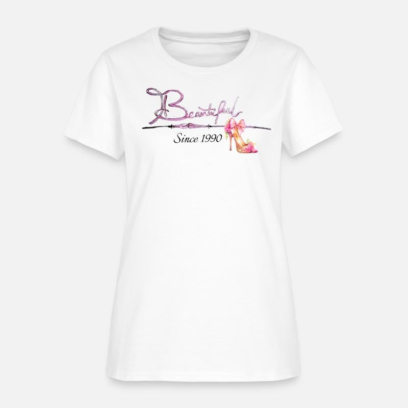 Beautiful since 1990 birthday typography