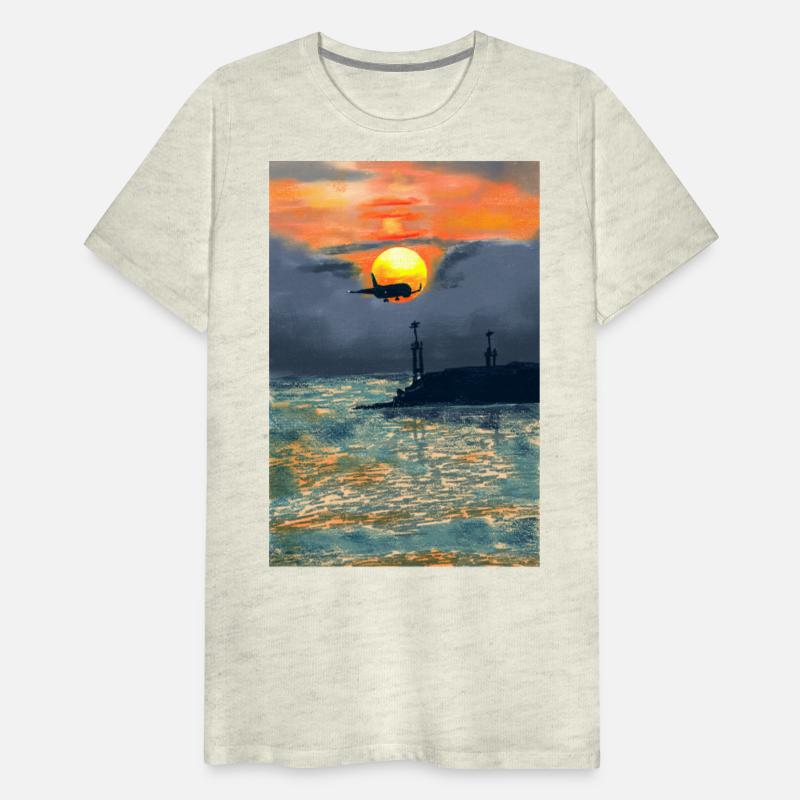 Beautiful Sunset evening at port with aeroplane