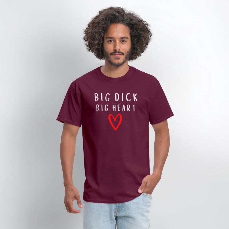 Big Dick Big Heart - Red Heart Draw (white letters