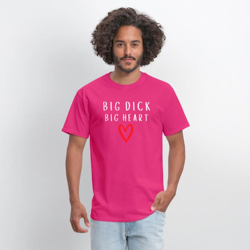 Big Dick Big Heart - Red Heart Draw (white letters
