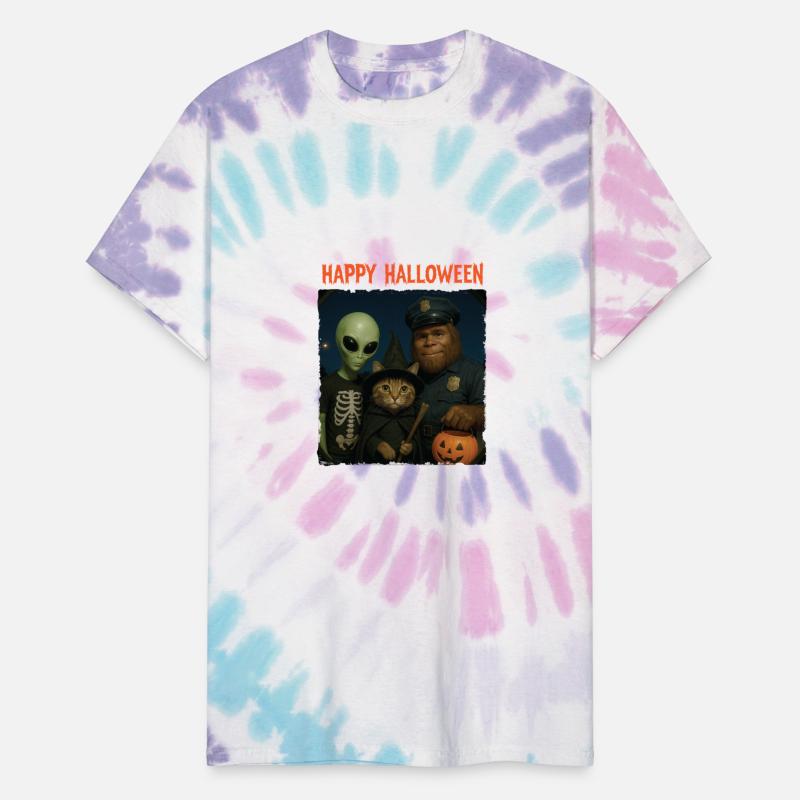 Bigfoot Alien Tabby Cat Funny Halloween Trick or