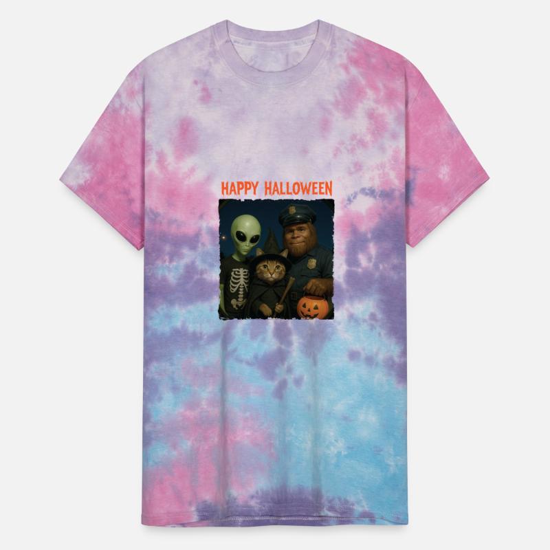 Bigfoot Alien Tabby Cat Funny Halloween Trick or