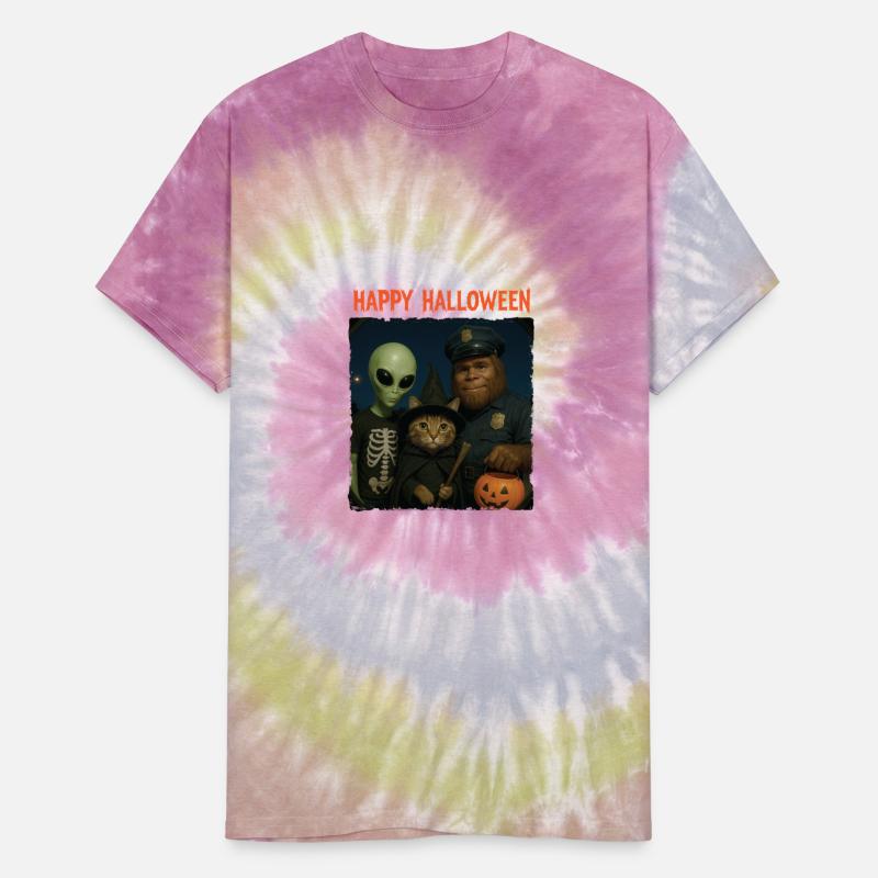 Bigfoot Alien Tabby Cat Funny Halloween Trick or