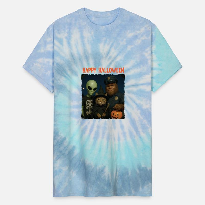 Bigfoot Alien Tabby Cat Funny Halloween Trick or