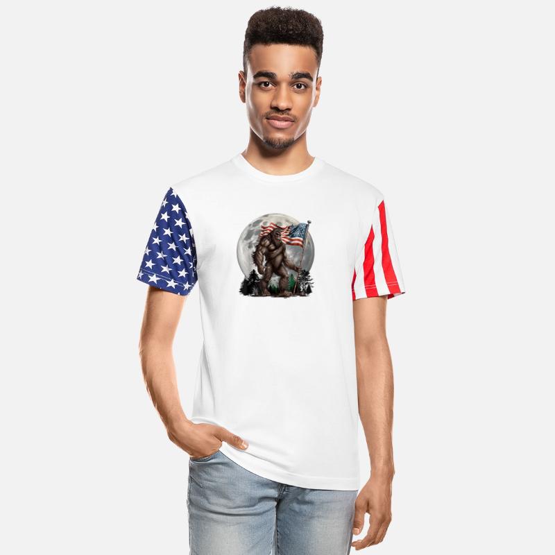 Bigfoot American Flag Moon Patriotics 4th of july