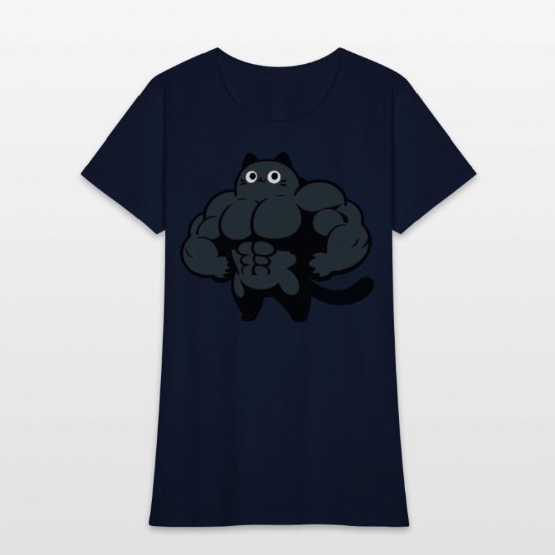 Black Cat Gym Cartoon