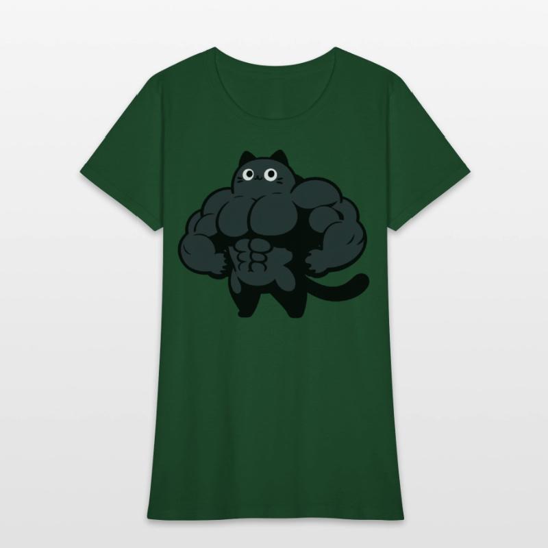 Black Cat Gym Cartoon