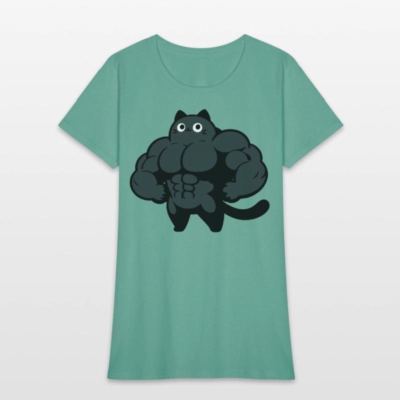 Black Cat Gym Cartoon