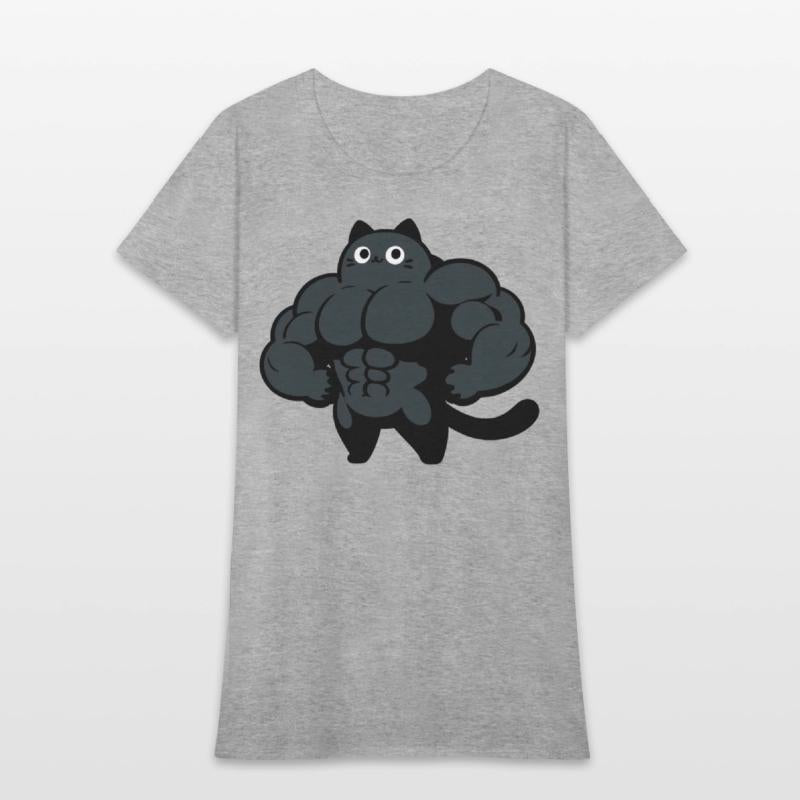 Black Cat Gym Cartoon