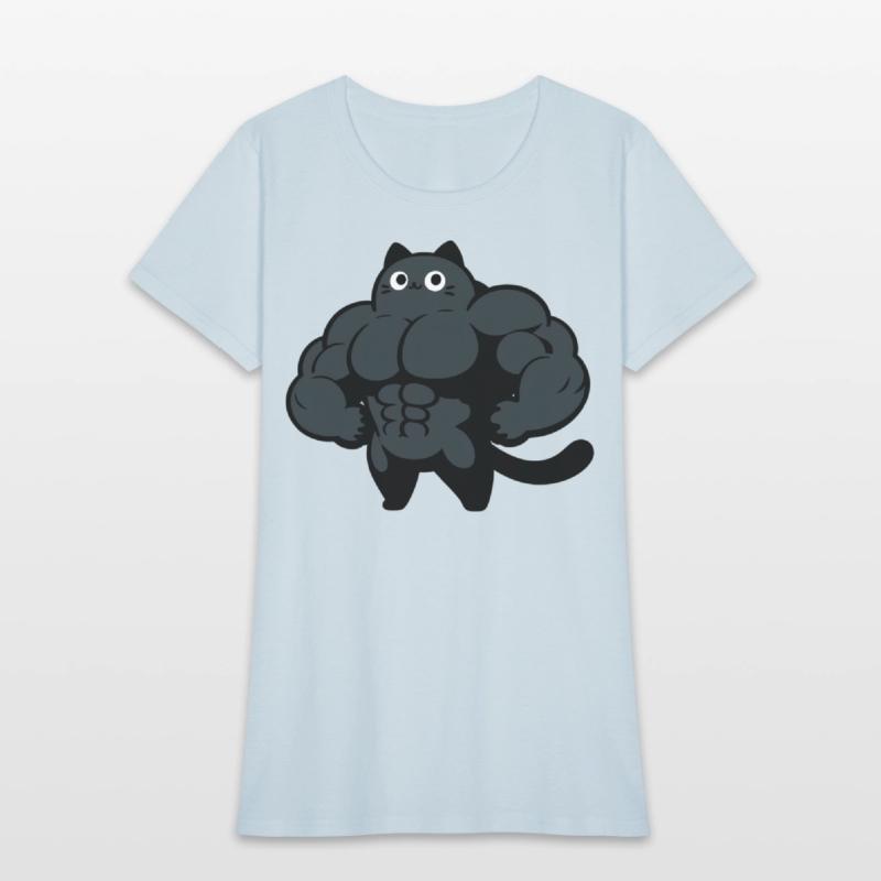 Black Cat Gym Cartoon