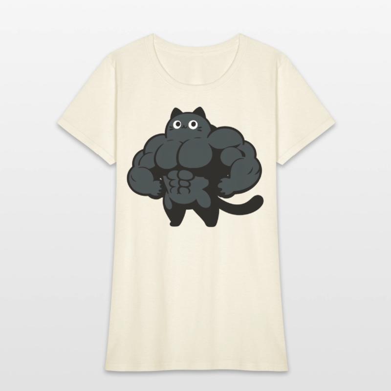 Black Cat Gym Cartoon