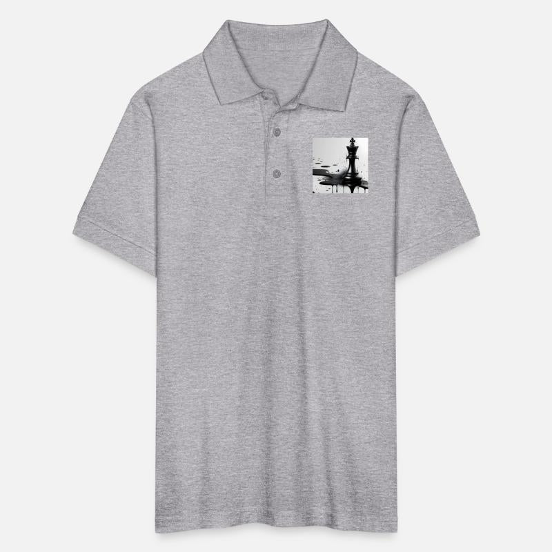 Black Chess King with Ink Splatter