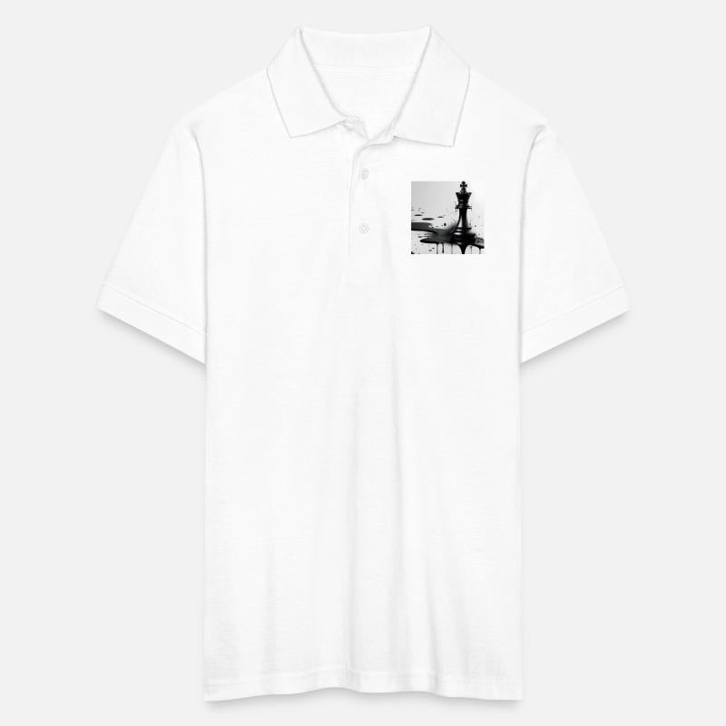 Black Chess King with Ink Splatter