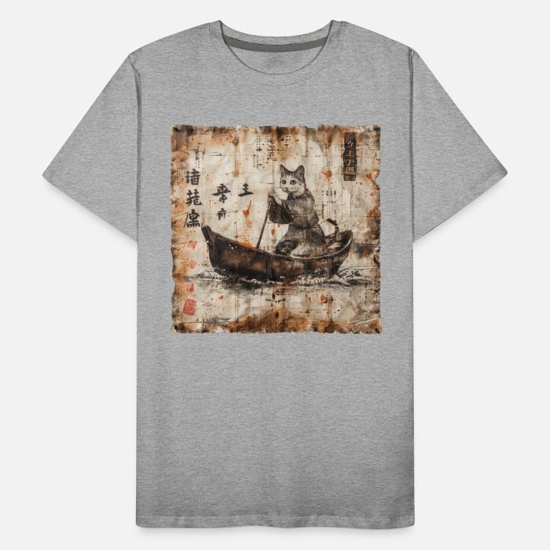 Boat Papyrus Scroll Japanese Art Fisherman Cute
