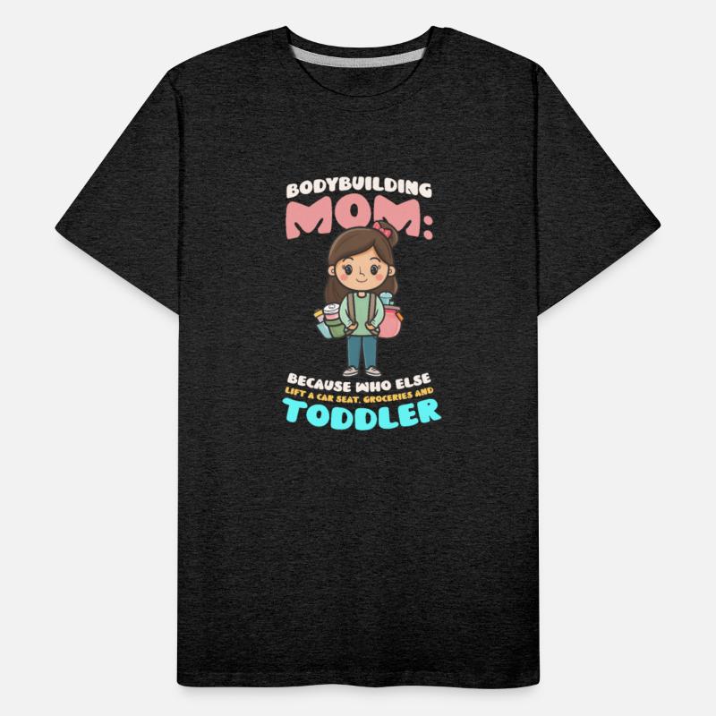 Bodybuilding Mom Lift Car, Groceries, Toddler