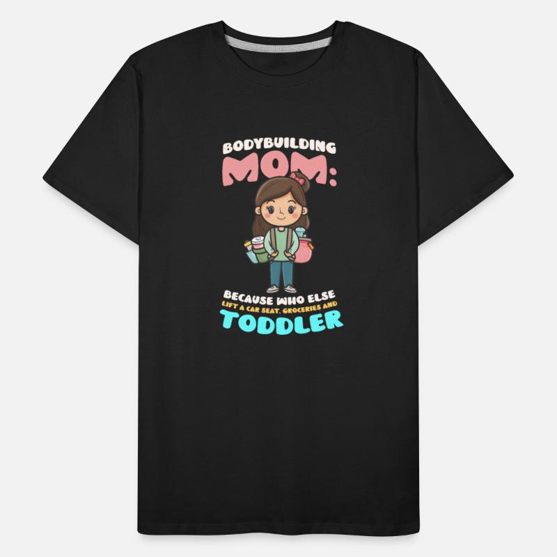 Bodybuilding Mom Lift Car, Groceries, Toddler